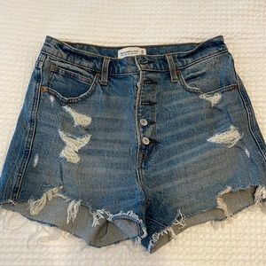 abercrombie & fitch jean shorts